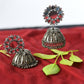 Mominos Fashion Johar Kamal Silver-Plated With Mirror Earrings Jhumkas - Swadesiicart