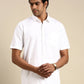 Ramraj Cotton Mens Half Sleeve White Shirt Plus Size - Pure Cotton | Swadesiicart