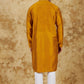 Bluesaanchi Men's Handloom Embroidered Bronze Kurta Set | Swadesiicart