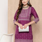 Ahalyaa Women's Traditional wear Kurta Set - Purple | Swadesiicart