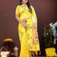 Lorenvalley Fashion Yellow Soft Paithani Silk Woven Design Copper Zari Meenakari Weaving Saree - Swadesiicart