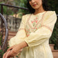 Juniper Women's Lemon Cotton Dobby Solid Embroidered Straight Tunic | Swadesiicart