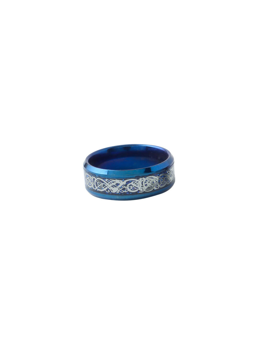 NVR Men's Rhodium-Plated Finger Ring - Swadesiicart