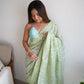 Vamsee Vani Green Georgette Saree - Swadesiicart