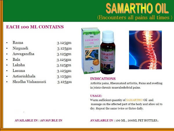 Samraksha Samartho Pain Oil - Swadesiicart