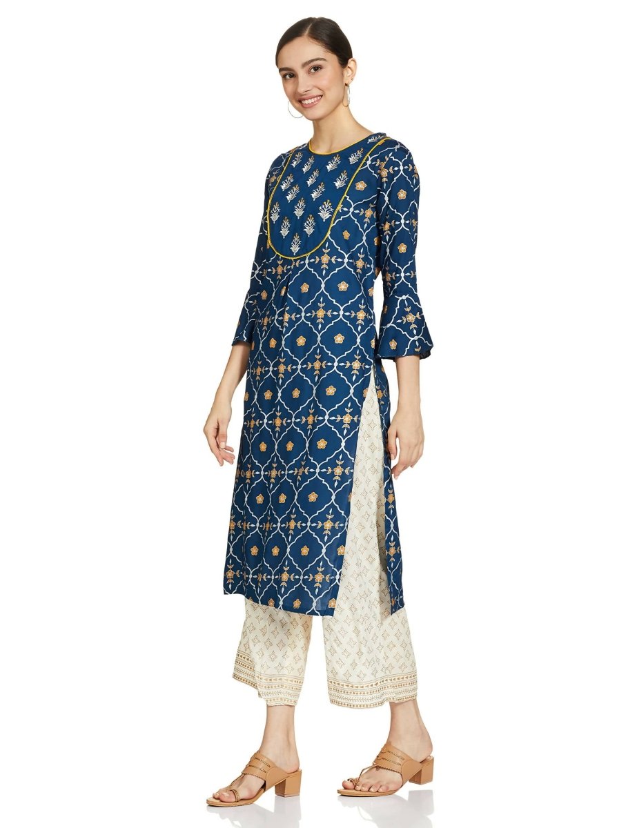 Anubhutee Women's Rayon Straight Printed Kurta with Palazzo | Swadesiicart