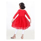 Akarshan viscose Lukhnowi Chikankari Anarkali kurta with Leggings - Red | Swadesiicart