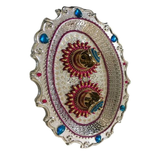 Kundan HandiKrafts Designer Haldi Kumkum Platters - Aahana - The Bliss Store