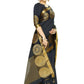 Mimosa Women's Banarasi Tussar Silk Black Saree | Swadesiicart