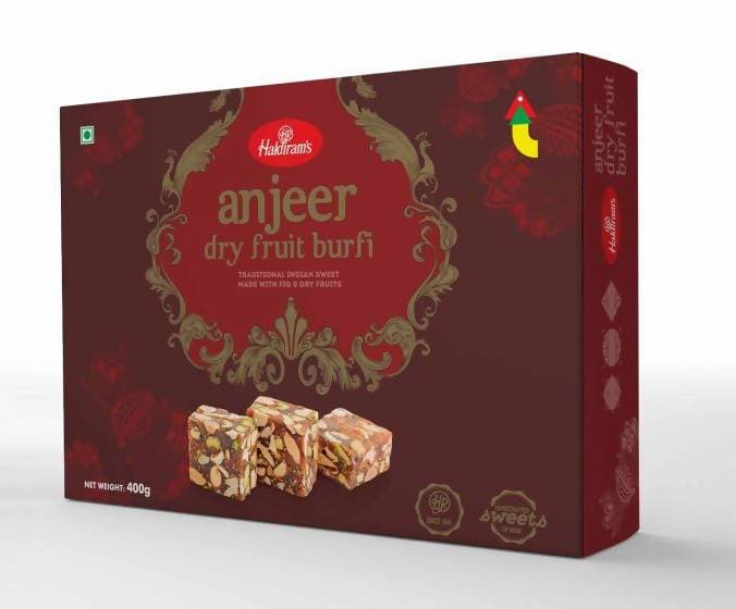 Haldiram's Anjeer Dry Fruit Burfi | Swadesiicart