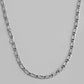 VOJ Men Silver Plated Stainless Steel Cuban Link Chain | Swadesiicart
