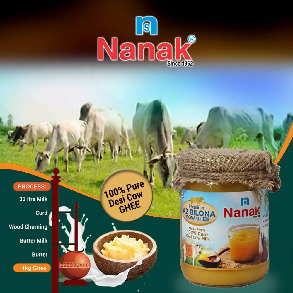 Nanak Desi A2 Bilona Cow Ghee | Hand Churned | Vedic Bilona Method Ghee | Swadesiicart