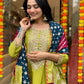 The52 Lemons Women's Gorgeous Embroidered Viscose Chanderi Fabric Straight Kurta Pant with Dupatta Set - Swadesiicart
