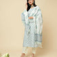 Designer Stylish Skyblue Cotton Blend Stitched Suit With Dupatta - Tanisha | Swadesiicart