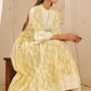 Juniper Womens Limeyellow Cambric Printed Tiered Dress With Flared Sleeve | Swadesiicart