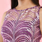 Amodini Designer Studio Voilet Sequined Pearl Sleeveless Padded Blouse