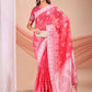 Shree Shyam Fashion Varnika Pink Linen Cotton Saree