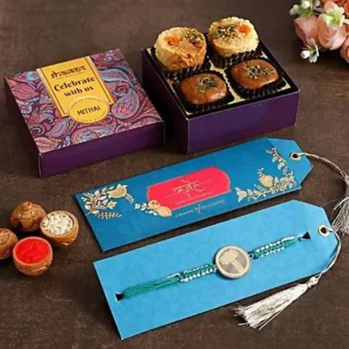Thor Rakhi With Milk Cake & Mathura Peda | Swadesiicart