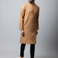 Even Apparels Brown Color Pure Cotton Men's Kurta With Band Collar (CHK1200) | Swadesiicart
