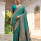 Vishnu Weaves Women's Rama Silk Woven Saree with Blouse - Swadesiicart