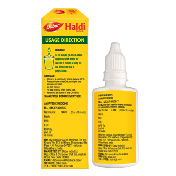 Dabur Haldi Drops Immunity Booster | Swadesiicart