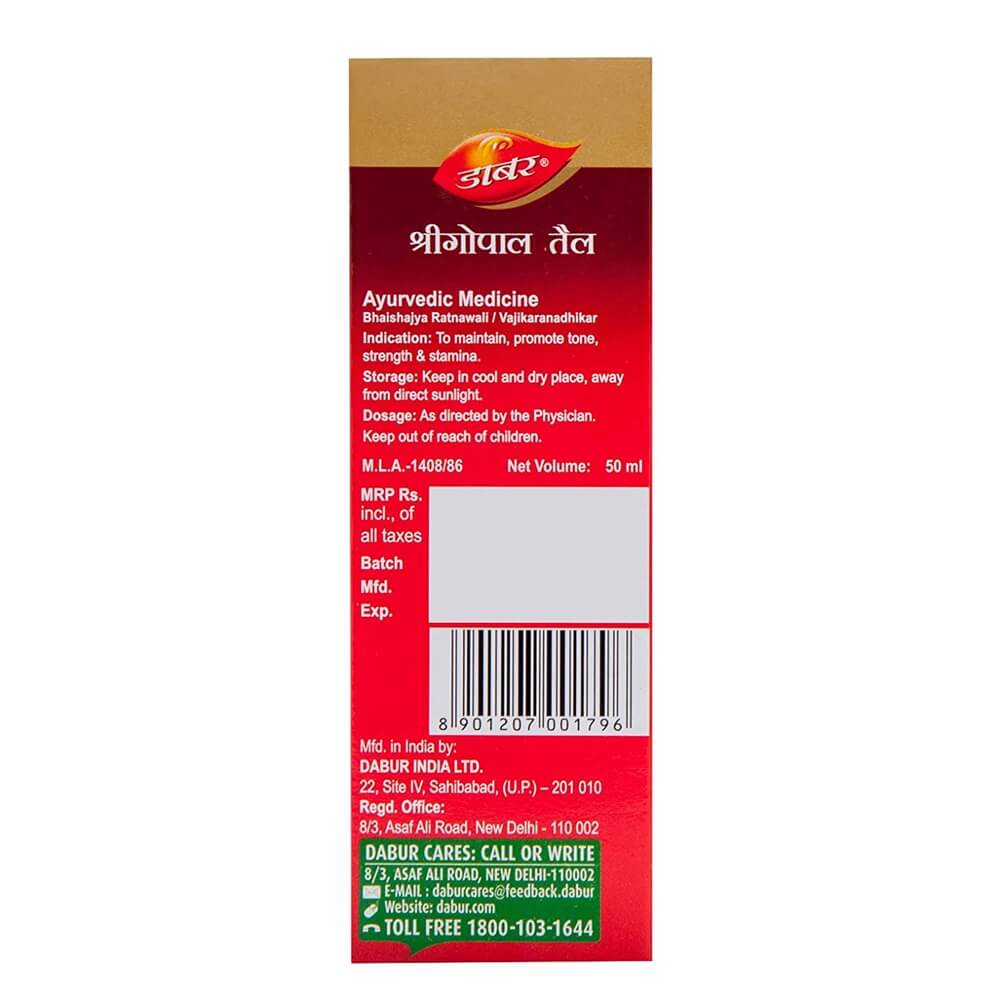 Dabur Shrigopal Tail Indications