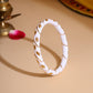 Ruby Raang White Traditional Bangle | Swadesiicart