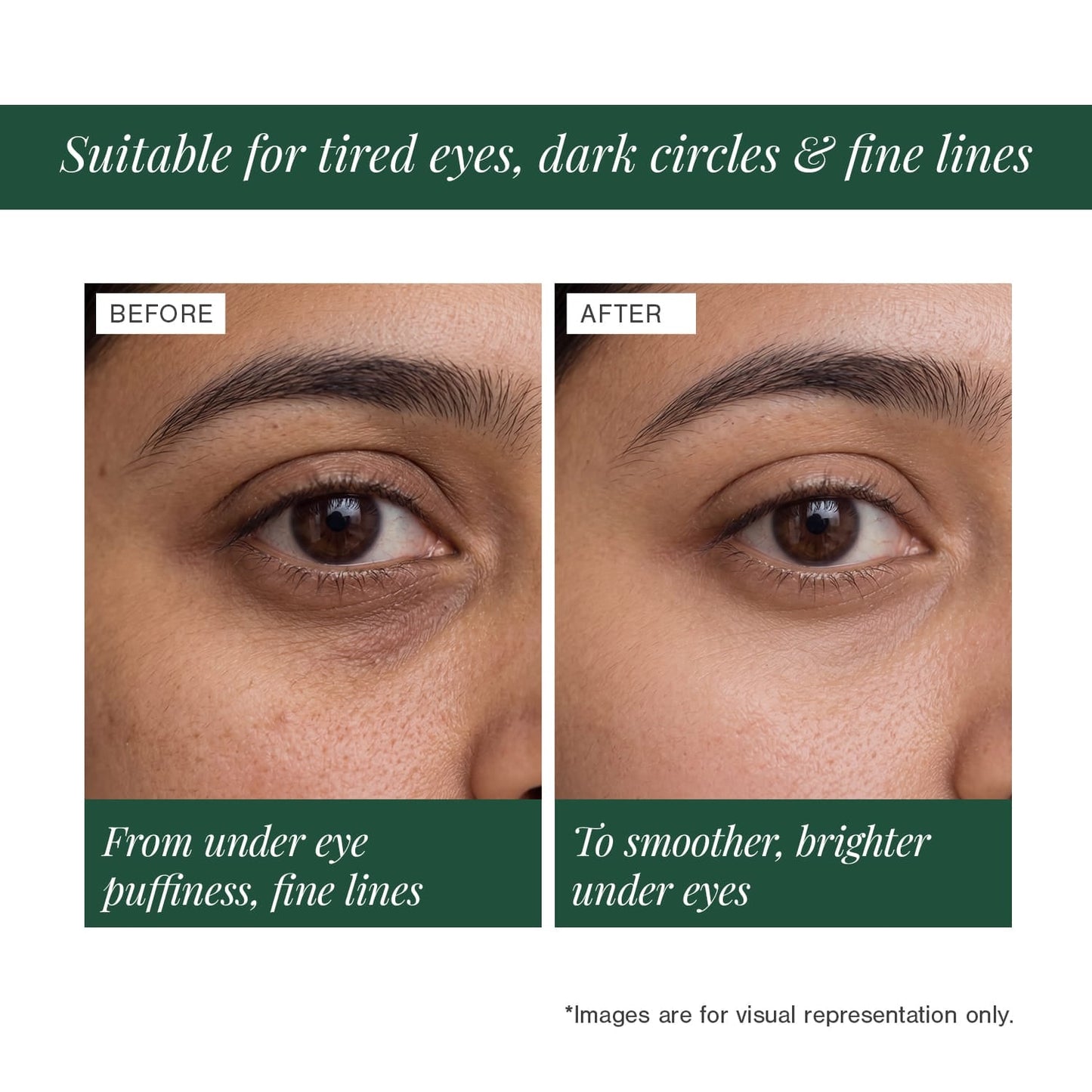 Organic Under Eye Repair Cream Fortified with Damask Rose + Coffee