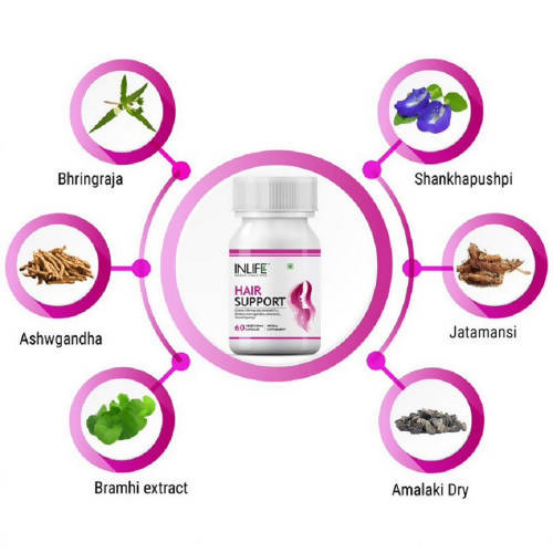 Inlife Hair Support Herbal Capsules - Swadesiicart