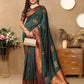 Lorenvalley Fashion Darkgreen Soft Silk Copper Zari weaving Design Saree - Swadesiicart