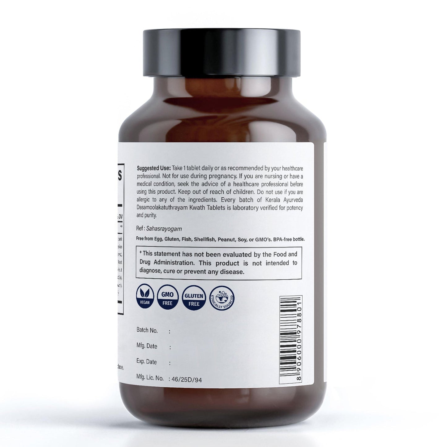 Dasamoolakatuthrayam Kwath - Supports Respiratory Comfort (90 Tablets)