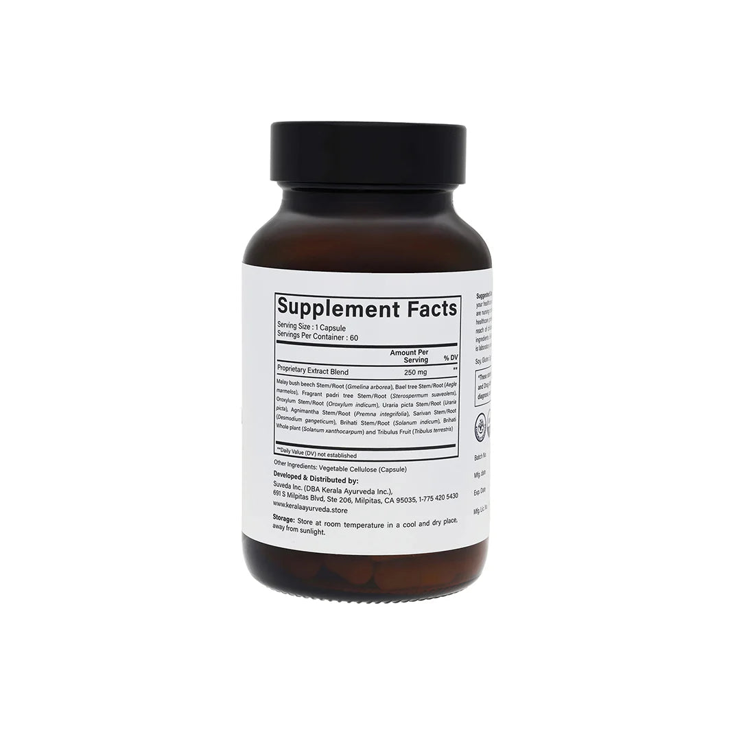 Dashamula - Eliminates Toxins and Supports Energy Flow (60 Veg Capsules)