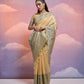 Vishnu Weaves Women's Cream Handloom Raw Silk Woven Border Saree with Blouse - Swadesiicart