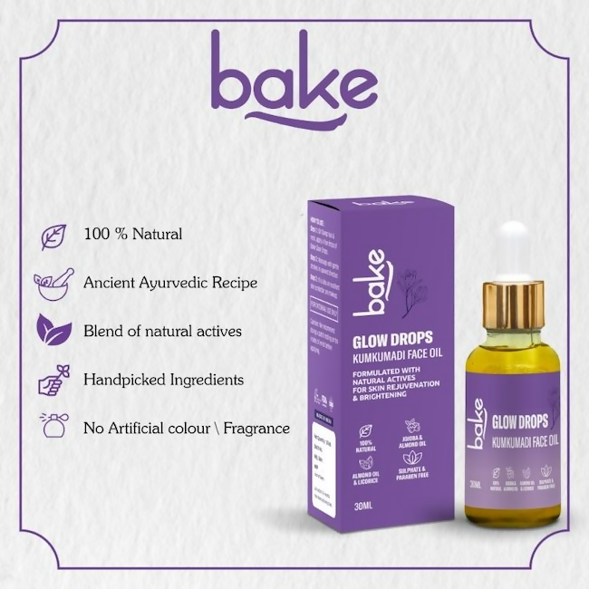 Bake Kumkumadi Face Oil For Brightening & Glowing Skin | Swadesiicart