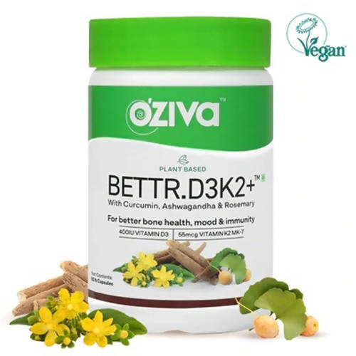 OZiva Plant Based Bettr.D3K2+ Capsules | Swadesiicart
