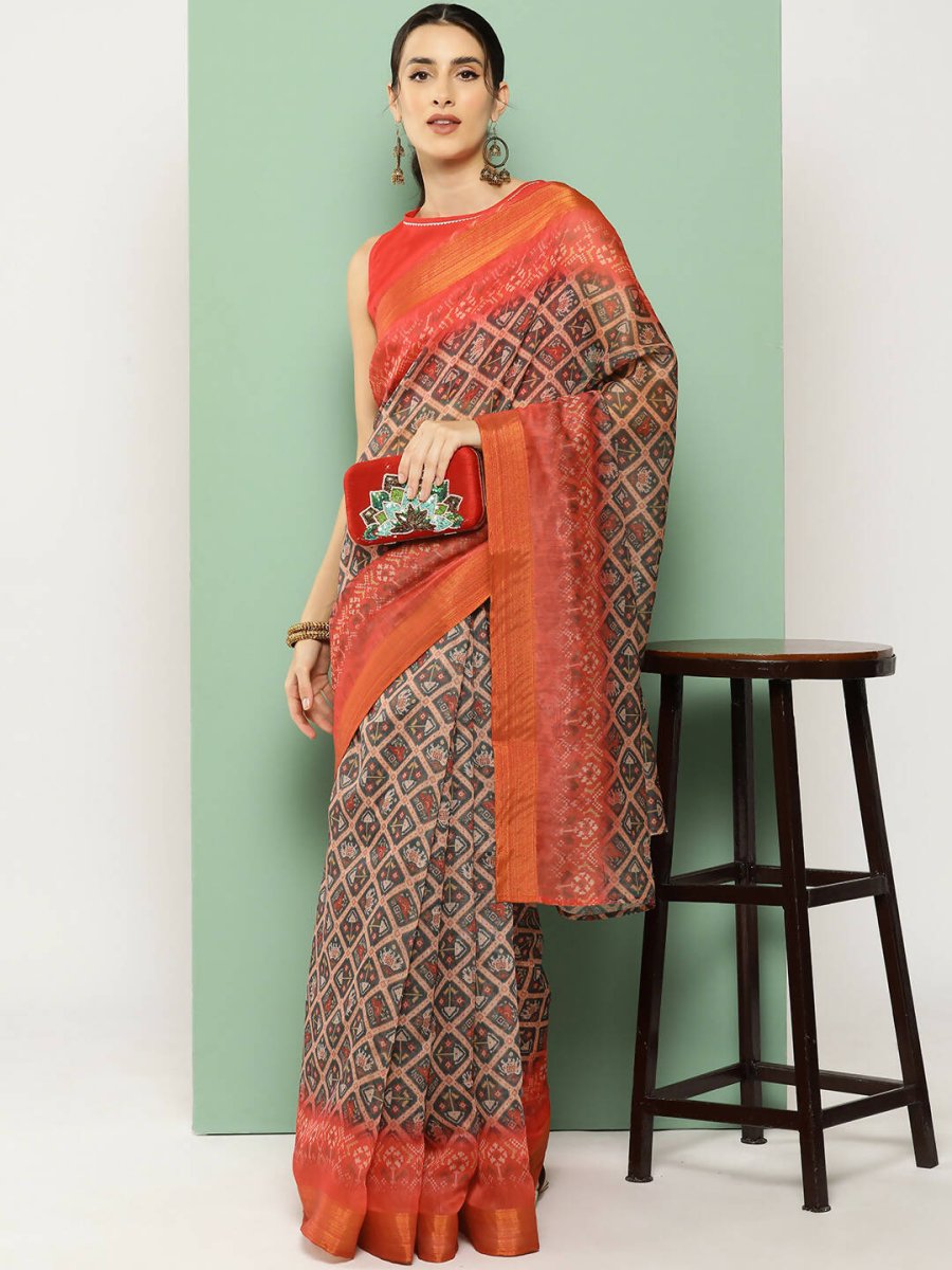 Ahalyaa Women's Traditional wear Saree - Green | Swadesiicart
