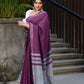 Beatitude Magenta Cotton Handloom Saree