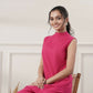 Joban Fashion Women's Fuchsia Cotton Co-Ord Set - Swadesiicart