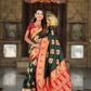 PR Fashion Freen Soft Banarasi Silk With Zari Weaving Meenakari Design Saree | Swadesiicart