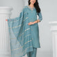 Ethnic Festive Wear Chanderi Tile Stitched Suit With Dupatta - Tanisha | Swadesiicart