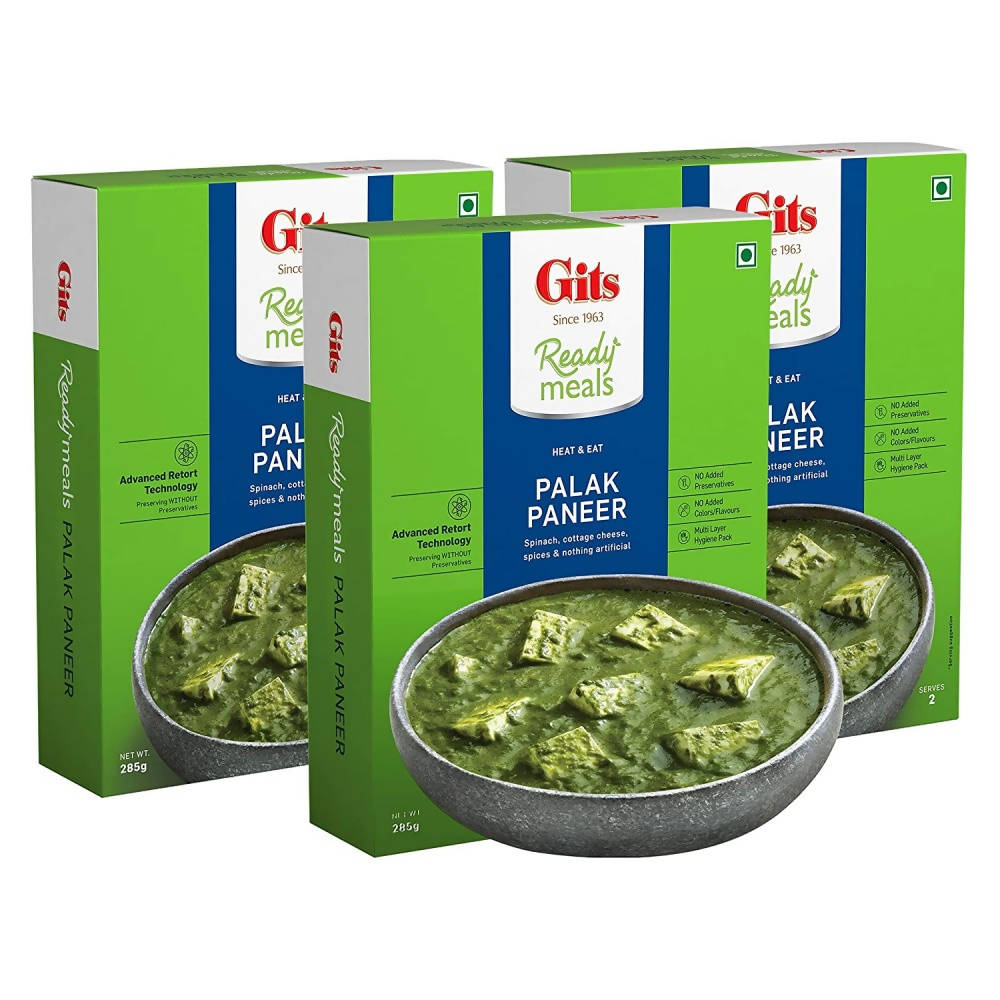 Gits Ready Meals Heat & Eat Palak Paneer - Swadesiicart