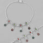 VOJ Set of 2 Silver Plated Meenakari Multi Color Anklet - Swadesiicart