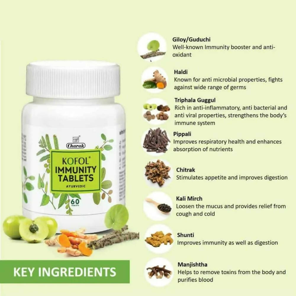 Charak Kofol Immunity Tablets - Swadesiicart