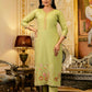 The52 Lemons Women's Beautiful Viscose Shimmer Fabric Embroidered Work Straight Kurta Pant and Dupatta Set - Swadesiicart