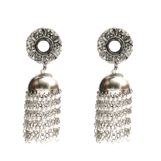Mominos Fashion Johar Kamal Women's Earrings With Pearls Jhumkas - Mominos Fashion