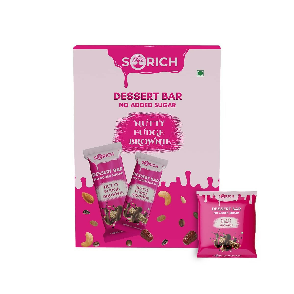 Sorich Organics Dessert Protein Mini Bars Nutty Fudge Brownie | Swadesiicart