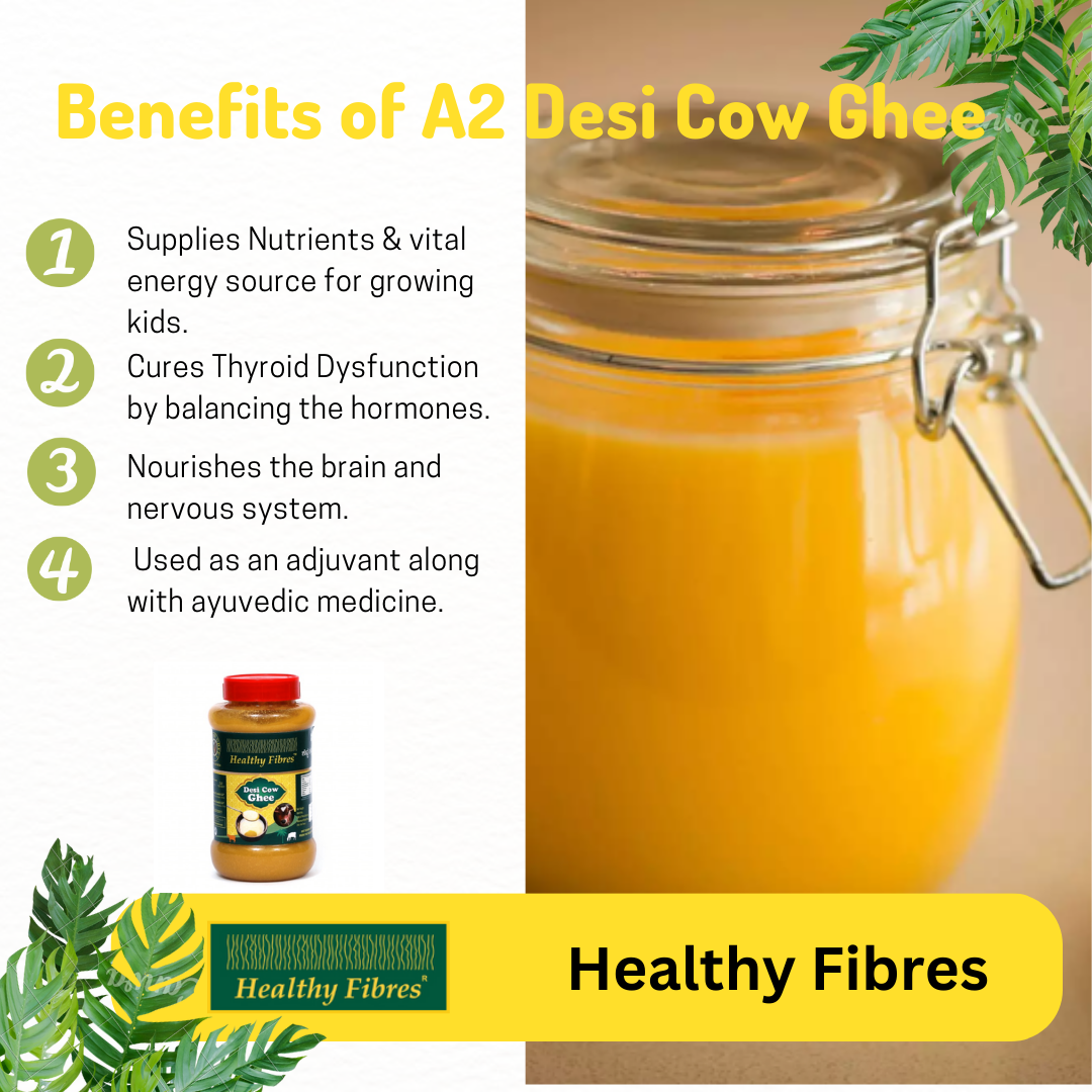 Healthy Fibres Desi Cow Ghee | Cultured Cow Desi Ghee | Premium & Certified Ghee - Swadesiicart