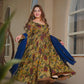 Aayaa Multi Cotton Silk Designer Full Flaired Printed Kurta Set with Dupatta