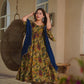 Aayaa Multi Cotton Silk Designer Full Flaired Printed Kurta Set with Dupatta