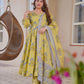 Aayaa Multi Cotton Silk Designer Full Flaired Printed Kurta Set with Dupatta